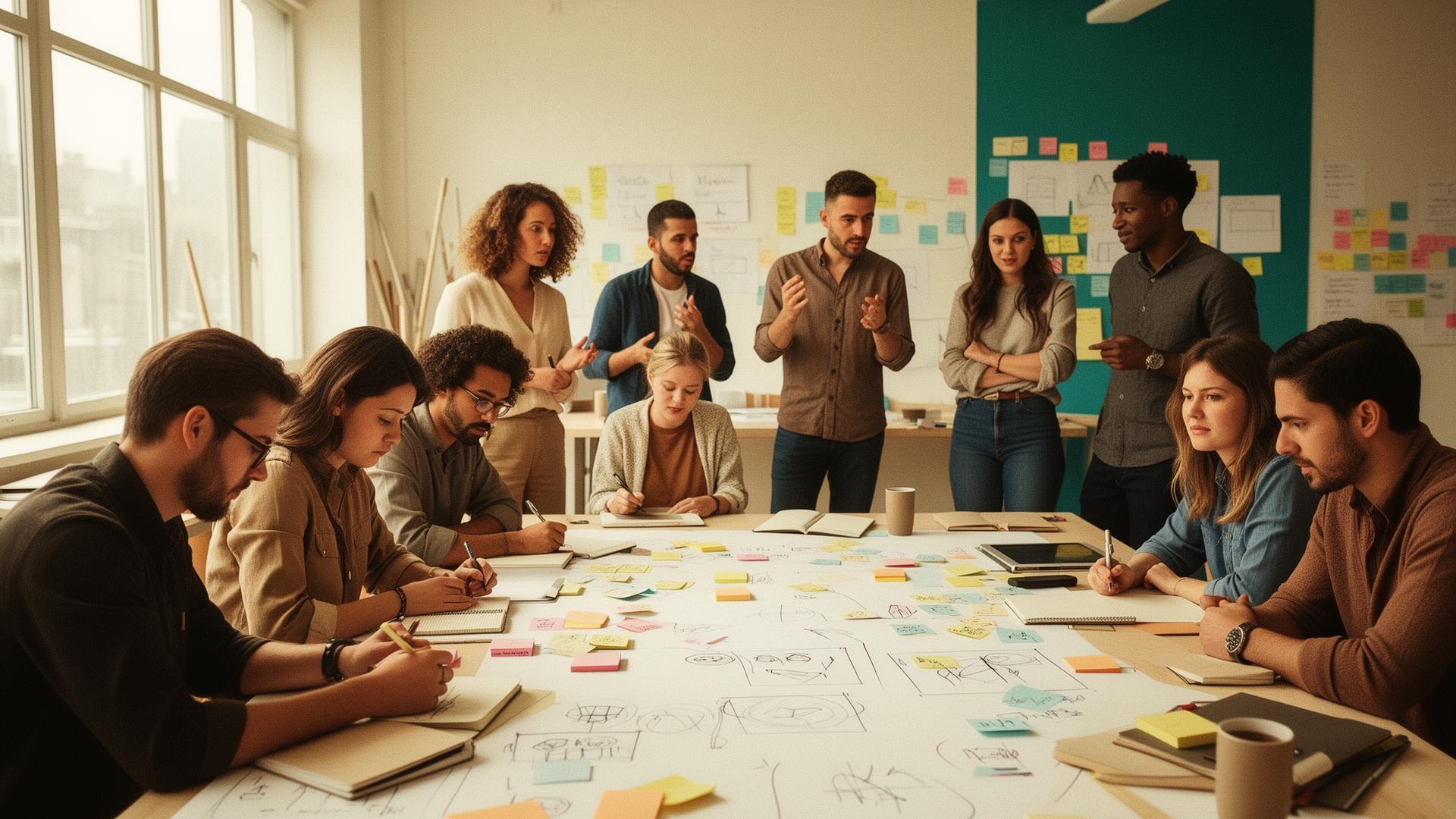 Facilitación, colaboración y equipos trabajando juntos